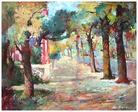 RAFFAELE DE ROSA Podenzana 1940 Senza titolo 1963 Olio su tela 50 x 60. Firma...