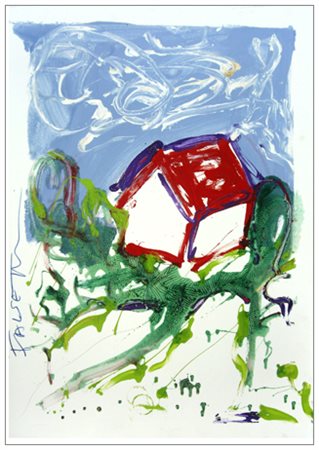 MASSIMO FALSETTI Roma 1955 Estivo 2010 Olio e smalti su tela 100 x 70. Firma...