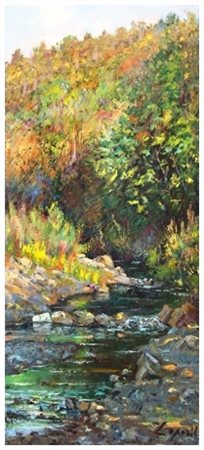 GIO BATTA LEPORI Livorno 1911 – 2002 Ponte dell’amore Olio su tavola 74,6 x...