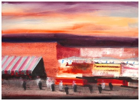 SALVATORE MAGAZZINI Pistoia 1955 Marrakech Olio su tavola 50 x 70. Firma in...