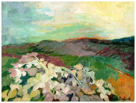 ADRIANA PINCHERLE Roma 1909 – Firenze 1996 Senza titolo Olio su tela 56 x...