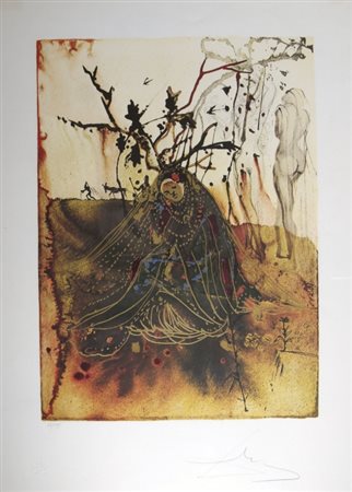 DALI' SALVADOR (Figueras 1904 - Figueras 1989) "Senza titolo" Litografia...