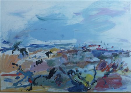 TRECCANI ERNESTO (Milano 1920 - Milano 2009) "Paesaggio" 1997 Olio su tela...