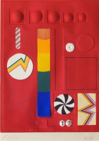 DEL PEZZO LUCIO Napoli 1933 "Senza titolo" 68x48,5 foglio, 34,5x26,5 multiplo...