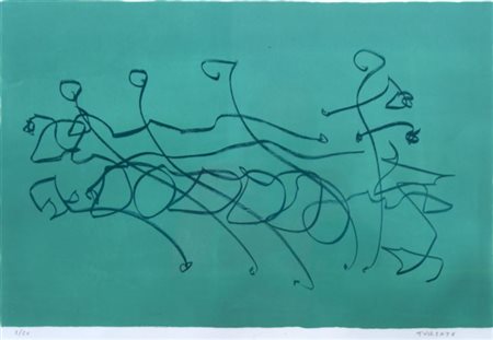 TURCATO GIULIO Mantova 1912 - 1995 Roma "Senza titolo" 46x66 foglio, 38x58...