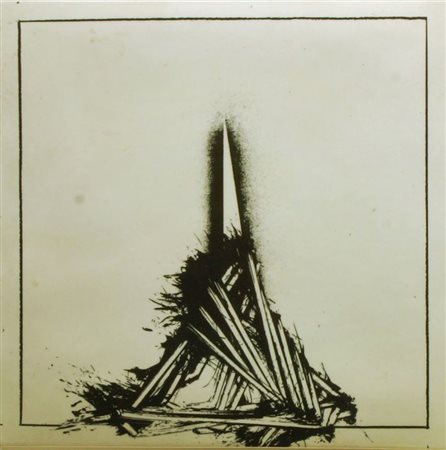 SCANAVINO EMILIO Genova 1922 - 1986 Milano "Senza titolo" 1974 30x30 formella...