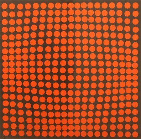 VASARELY VICTOR H 1908 - 1997 F "Senza titolo" 1972 100x100 lastra di...