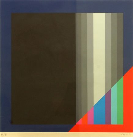 CARMI EUGENIO Genova 1920 "Composizione" 1973 88,5x88,5 foglio, 80x80...