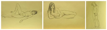 ALESSANDRI LORENZO Torino 1927 - 2000 Lotto di tre disegni A - "Lillà"...