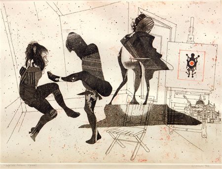 GUERRESCHI GIUSEPPE Milano 1929 - 1985 Nizza Marittima "Capriccio italiano"...