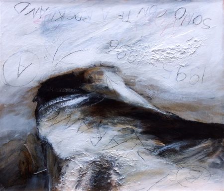 GALLINGANI ALBERTO Firenze 1938 "Urlano" 1998 60x70 olio e tecnica mista su...