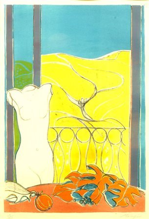 MENZIO FRANCESCO Tempio Pausania (SS) 1899 - 1979 Torino "Finestra sulle...