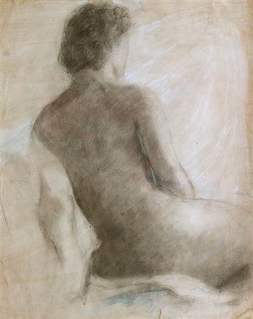 MORBELLI GIGI Orsara Bormida (AL) 1900 - 1980 Torino "Nuda di schiena" anni...