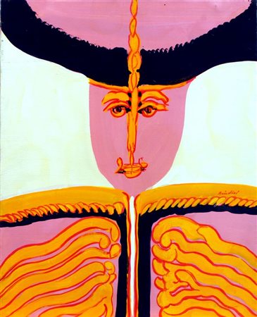 BRINDISI REMO Roma 1918 - 1996 Milano "Personaggio della corrida" 1974 55x45...