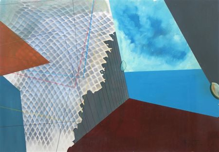 FOGLIATI PIERO Canelli (AT) 1930 "Senza titolo" 1962 50x72 tecnica mista su...