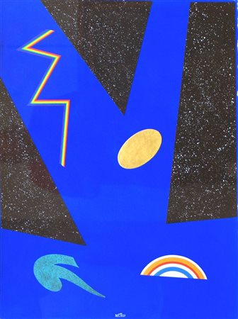 DEL PEZZO LUCIO Napoli 1933 "Sipari di vuoto" 2006 76x57,5 collage, acrilico,...