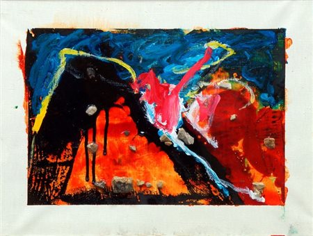 SCHIFANO MARIO Libia 1934 - 1998 Roma "Senza titolo" 1997 30x40 smalto e...