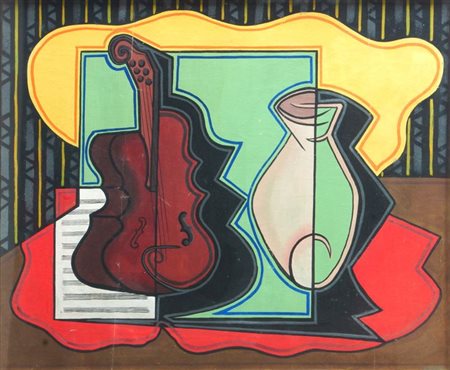 ORIANI PIPPO Torino 1909 - 1972 Roma "Equilibrio di forme" 50x60 olio su tela...