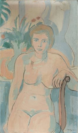 MENZIO FRANCESCO Tempio Pausania (SS) 1899 - 1979 Torino "La modella" 120x70...