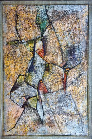 PROVINO SALVATORE Bagheria (PA) 1943 "Corpo" 60x40 olio su carta rintelata...