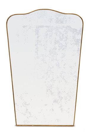 PRODUZIONE ITALIANA Specchiera con cornice in ottone. Anni '40 cm 121x79