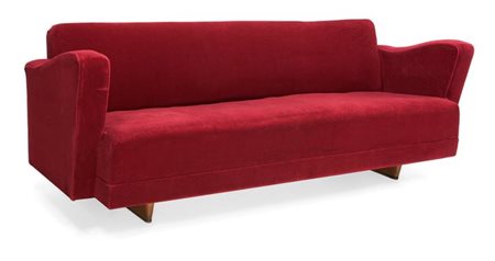 ULRICH GUGLIELMO (attribuito) Divano con struttura in legno e imbottitura...