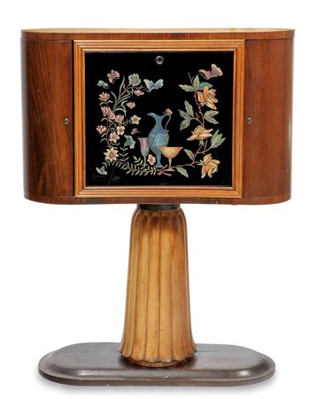 BORSANI OSVALDO (attribuito) Mobile bar con struttura in legno di acero e...