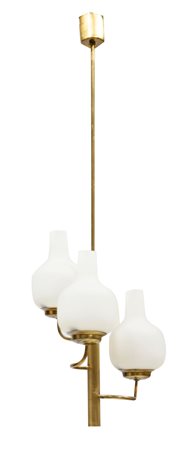 STILNOVO Lampada a sospensione con struttura in ottone lucido e diffusori in...