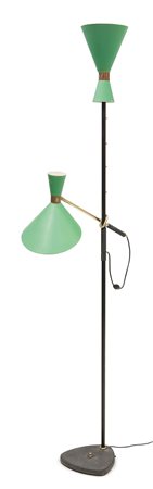 KALMAR J.T. Pelikan Lampada da terra in ottone, metallo verniciato e...