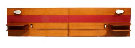 GERLI EUGENIO Testile per letto matrimoniale in legno di palissandro e...