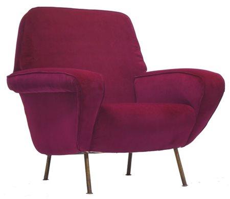 FRATTINI GIANFRANCO 830 Poltrona con imbottitura in gommapiuma rivestita in...