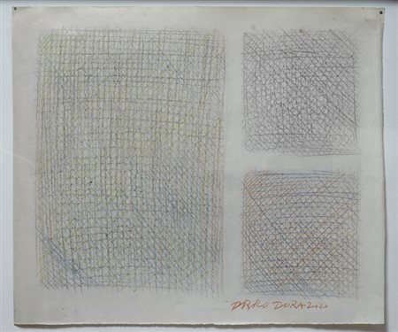 Piero Dorazio (Roma, 1927 - Todi, 2005) RETICOLI, 1980 Pastelli su carta, cm....