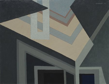 Adone Asinari (Pomponesco, 1910 - Milano, 1984) COMPOSIZIONE, 1974 Olio su...