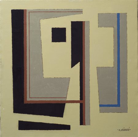 Adone Asinari (Pomponesco, 1910 - Milano, 1984) COMPOSIZIONE, 1969 Olio su...