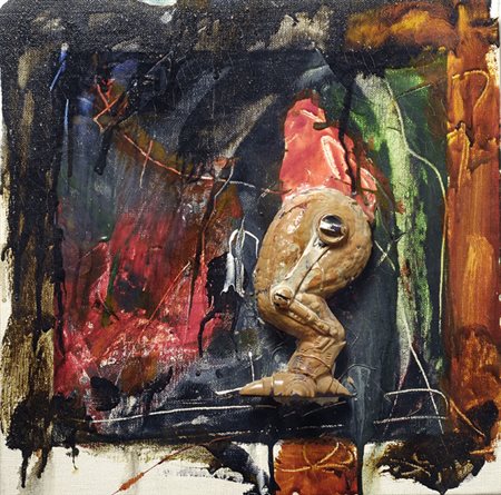 Mario Schifano (Homs, 1934 - Roma, 1998) SENZA TITOLO, 1995 Tecnica mista e...