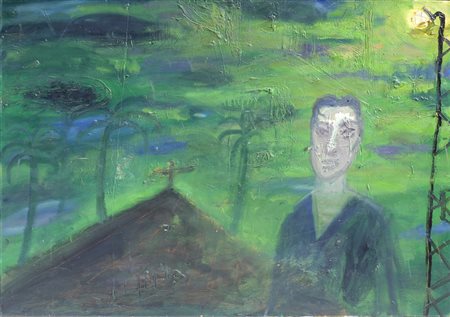 Alessandro Bazan (Palermo, 1967) NARCISO - MIRIADI SENZA LEI, 1989 Olio su...