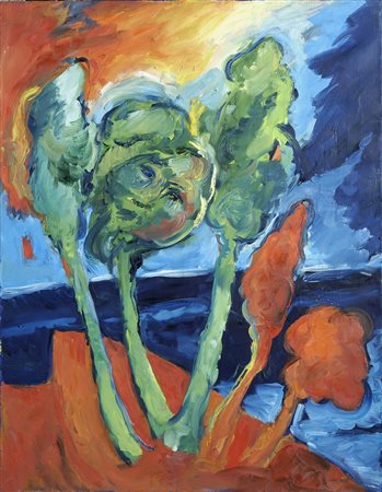 Mario Schifano (Homs, 1934 - Roma, 1998) SENZA TITOLO Tecnica mista su tela,...