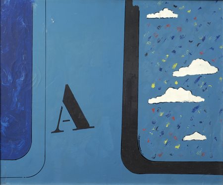 Tano Festa (Roma, 1938 - 1988) UN CIELO SOLO PER ANIME, 1971 Smalti su tela,...