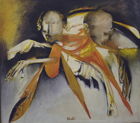 Remo Brindisi (Roma, 1918 - Lido di Spina, 1996) PIOVRA, 1965 Olio su tela,...