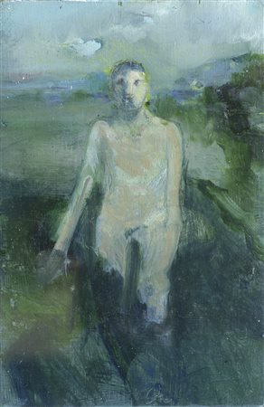 Mario Fallani (Firenze, 1934) NUDO Olio su tavola, cm. 15x10 Firma in basso a...