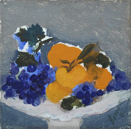 Renato Borsato (Venezia, 1927) FIORI Olio su tela, cm. 15x15 Firma in basso a...