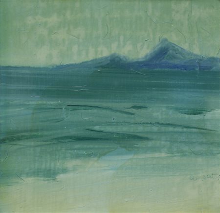 Alfonso Gatto (Salerno, 1909 - Capalbio, 1976) MARINA, 1970 Olio su...