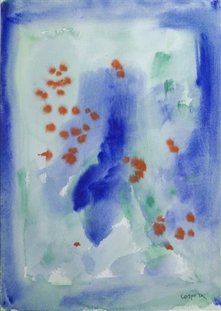 Antonio Corpora (Tunisi, 1909 - Roma, 2004) NOTTURNO Acquarello su...