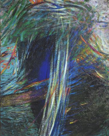 Gianni Dova (Roma, 1925 - Pisa, 1991) CASCATELLA IN NORVEGIA, 1989 Olio su...