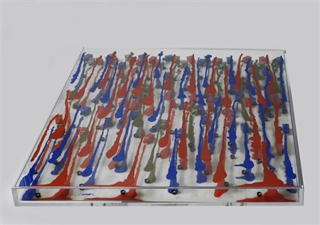 Fernandez Arman (Nizza, 1928 - New York, 2005) TAVOLO TOGO, 2003 Serigrafia...