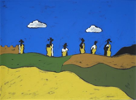 Tano Festa (Roma, 1938 - 1988) SENZA TITOLO, 1986 CA. Acrilico su tela, cm....