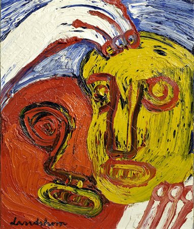 Bengt Lindström (Stoccolma, 1925-2008) COUPLE SOLAIRE, 1975 Olio su tela,...