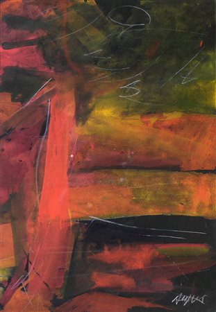 Piero Ruggeri (Torino, 1930 - 2009) LA SCALINATA, 2005 Tempera su carta...