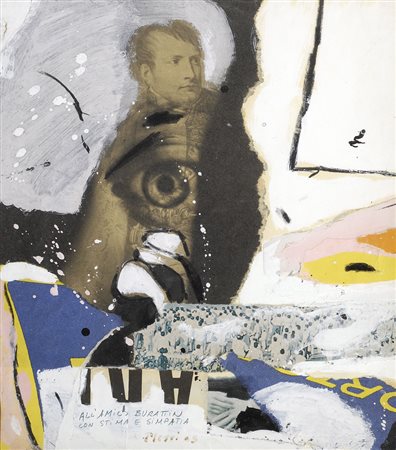 Mario Nigro (Pistoia, 1917 - Milano, 1992) SENZA TITOLO, 1961 Olio su cartone...