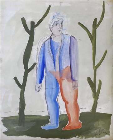 Sandro Chia (Firenze, 1946) SENZA TITOLO, 2002 Tecnica mista su carta, cm....